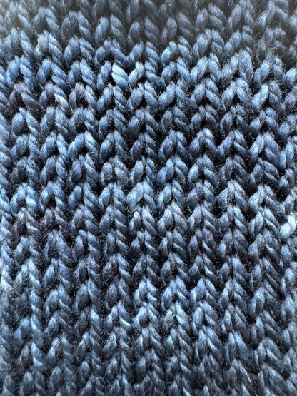 Moody Blue Artisan Hand Dyed Merino Wool Yarn