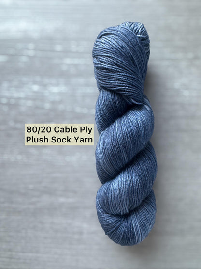 Moody Blue Artisan Hand Dyed Merino Wool Yarn
