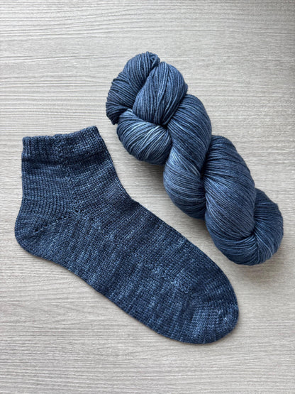 Moody Blue Artisan Hand Dyed Merino Wool Yarn