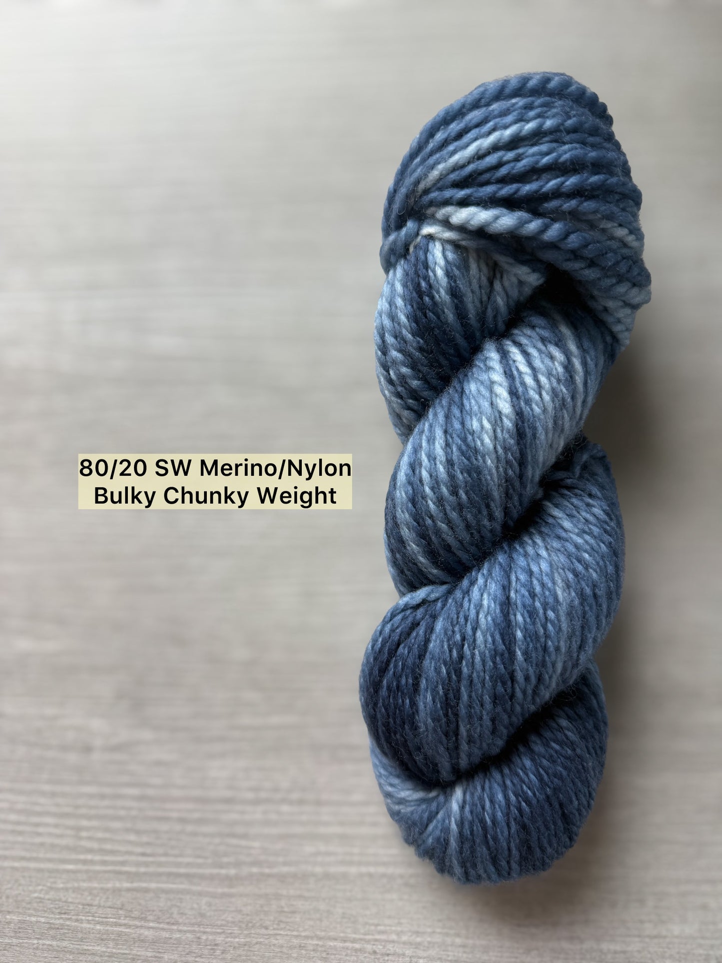 Moody Blue Artisan Hand Dyed Merino Wool Yarn