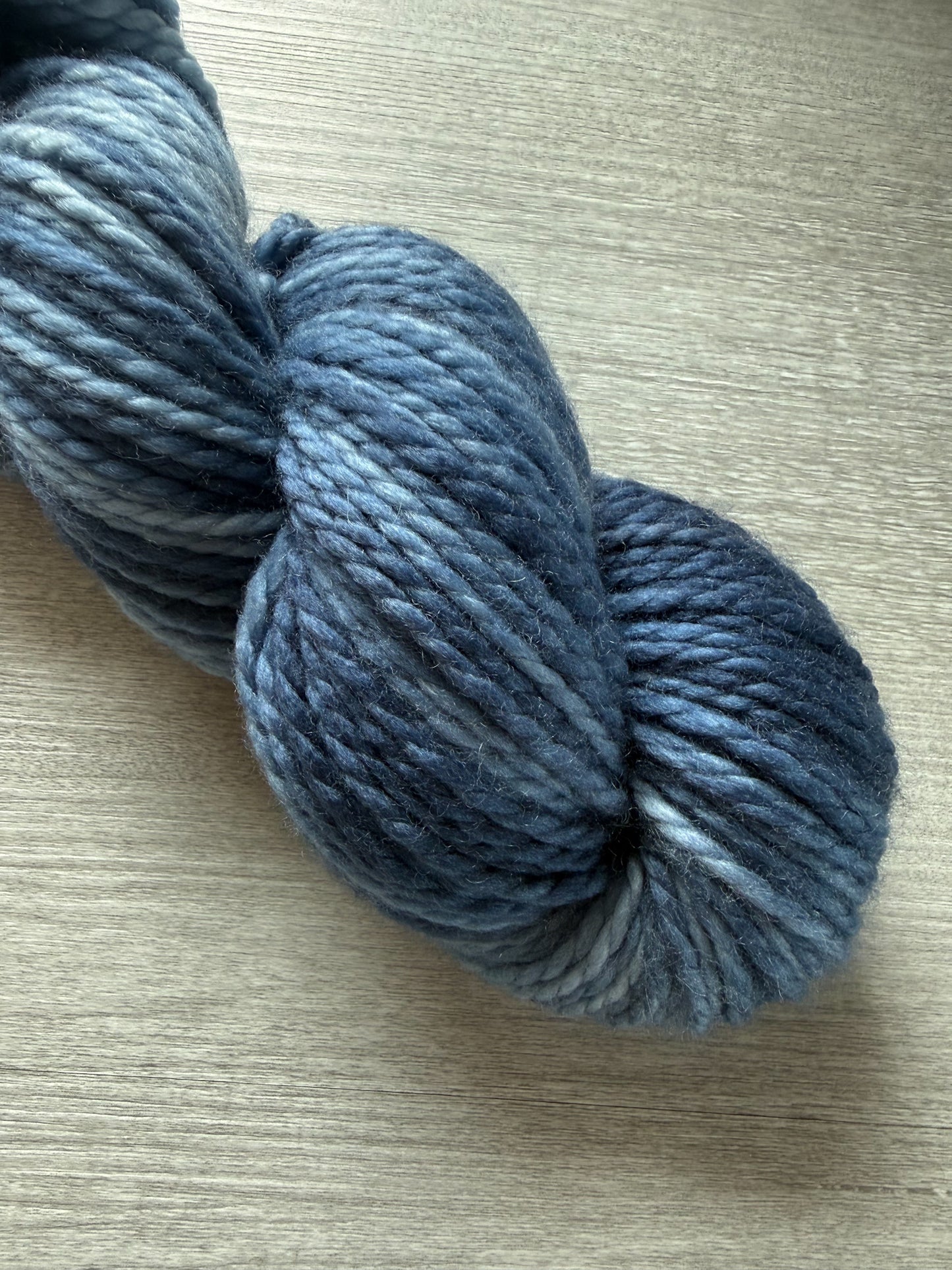 Moody Blue Artisan Hand Dyed Merino Wool Yarn