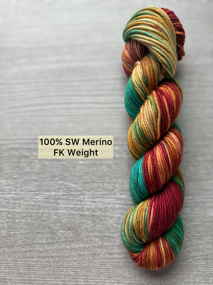 Moroccan Tile Artisan Hand Dyed Merino Wool Yarn