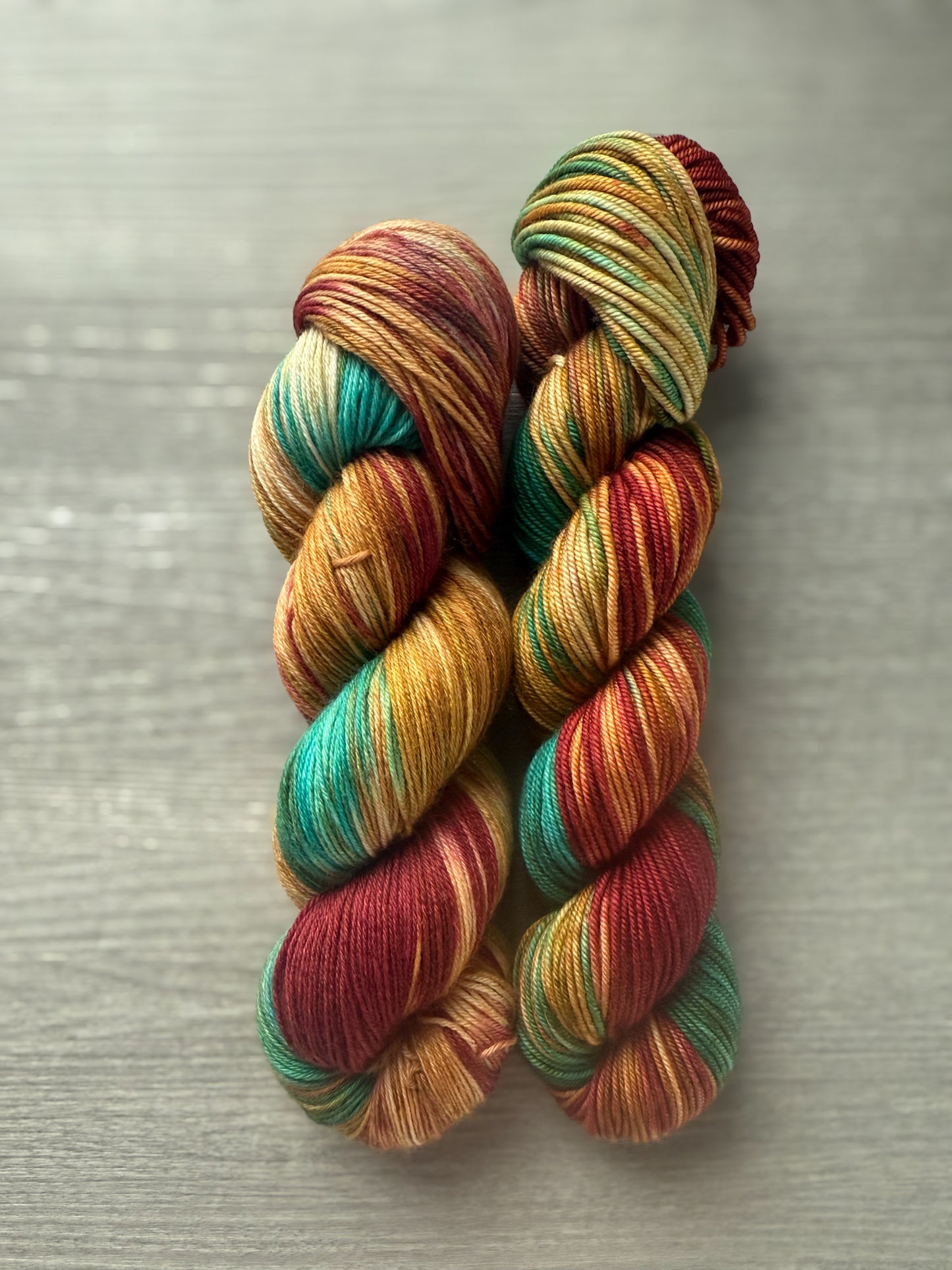 Moroccan Tile Artisan Hand Dyed Merino Wool Yarn