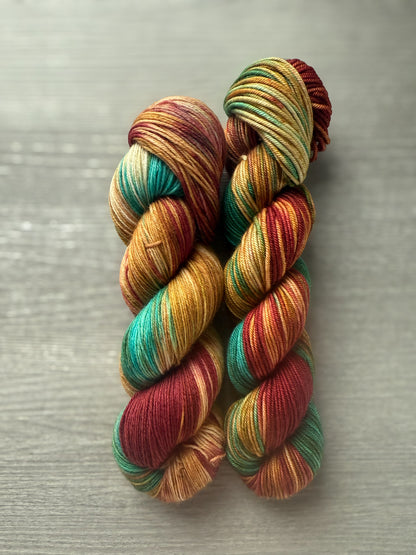 Moroccan Tile Artisan Hand Dyed Merino Wool Yarn
