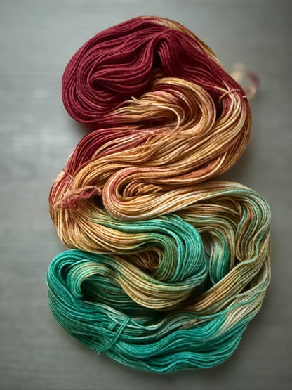 Moroccan Tile Artisan Hand Dyed Merino Wool Yarn