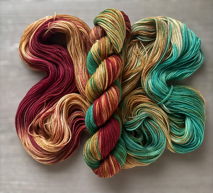 Moroccan Tile Artisan Hand Dyed Merino Wool Yarn