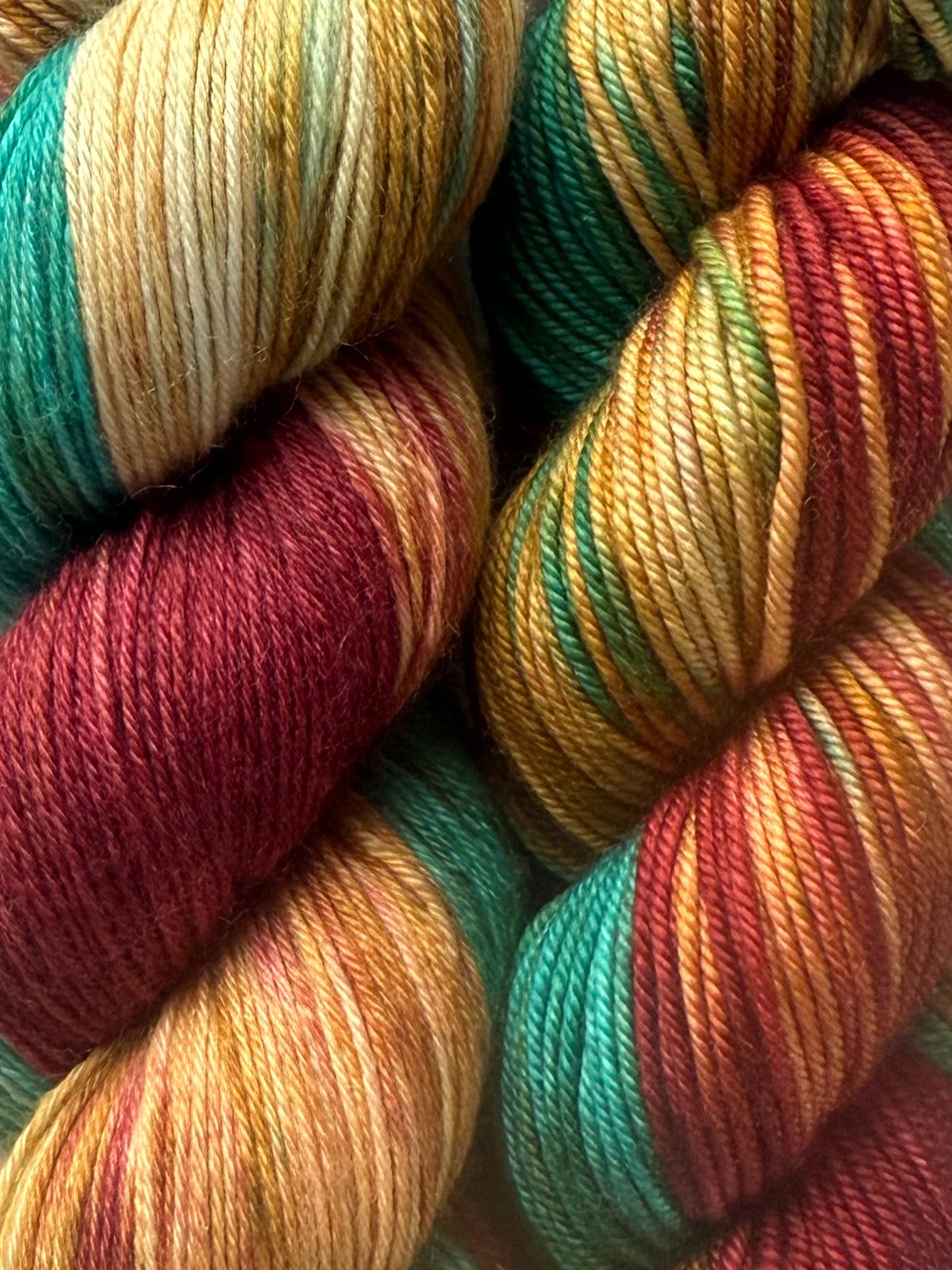 Moroccan Tile Artisan Hand Dyed Merino Wool Yarn