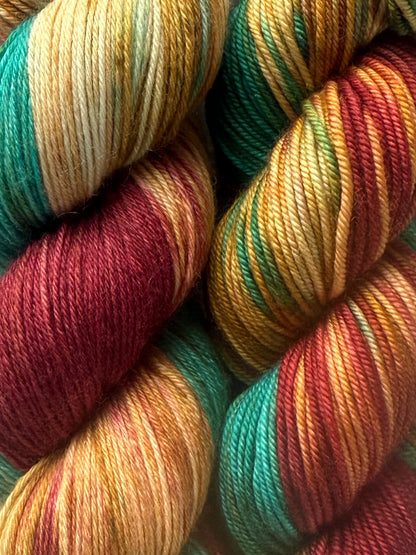 Moroccan Tile Artisan Hand Dyed Merino Wool Yarn