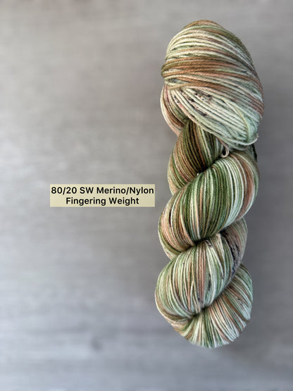 Mossy Timber Artisan Hand Dyed Merino Wool Yarn