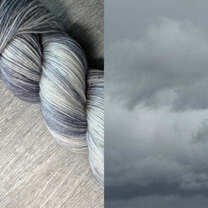 Overcast Days Artisan Hand Dyed Merino Wool Yarn