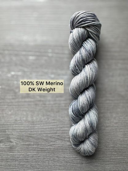 Overcast Days Artisan Hand Dyed Merino Wool Yarn