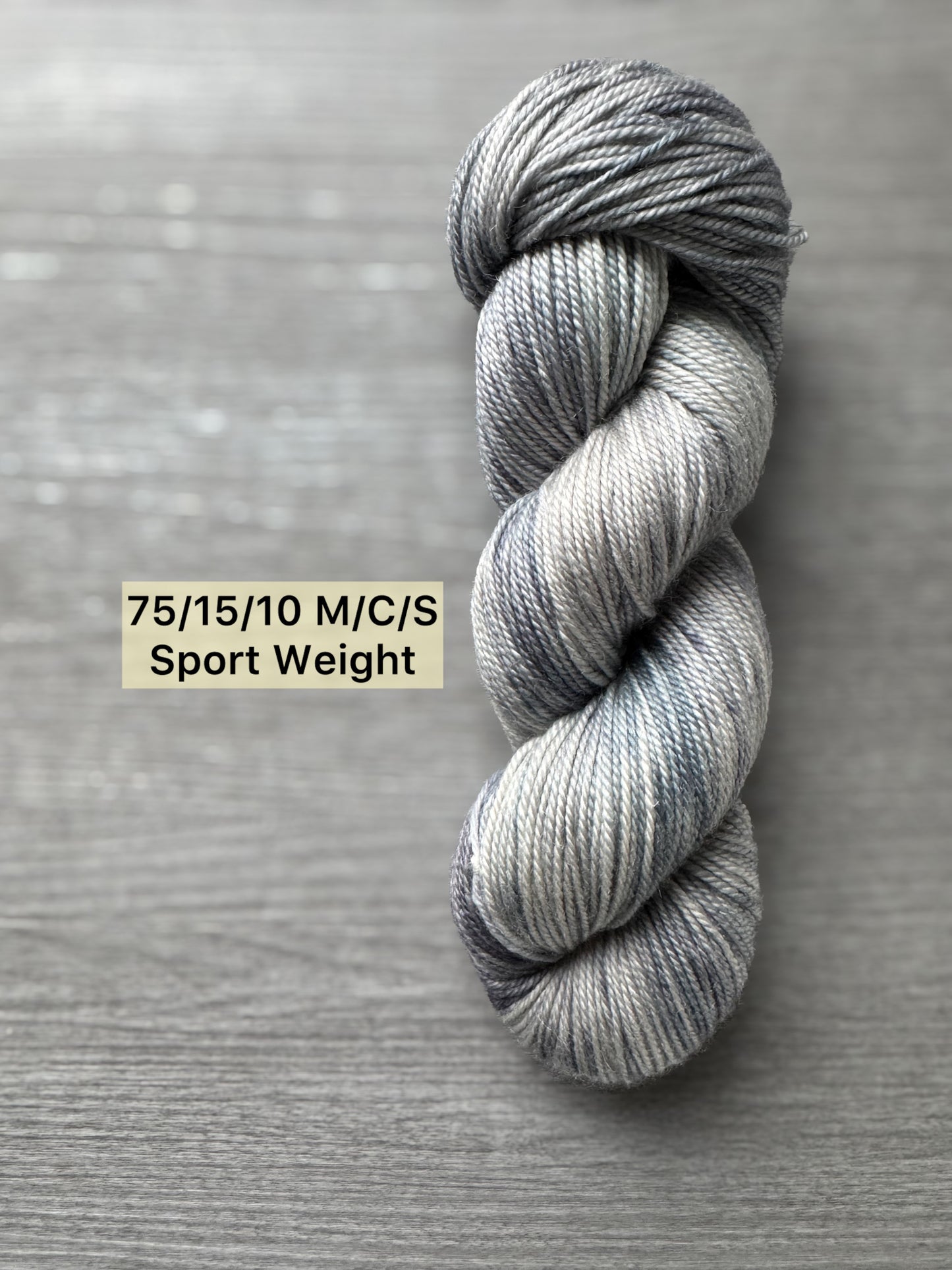Overcast Days Artisan Hand Dyed Merino Wool Yarn