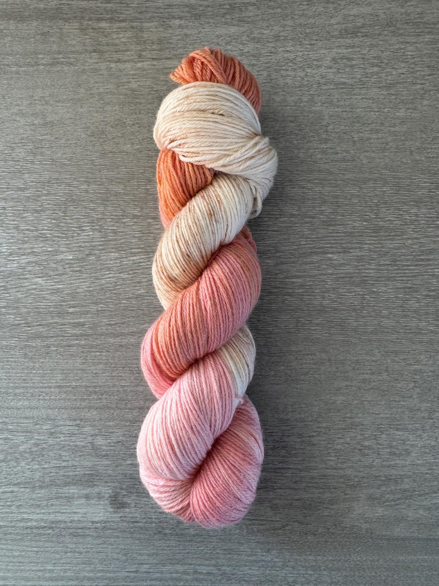 Peach Pit Artisan Hand Dyed Merino Wool Yarn
