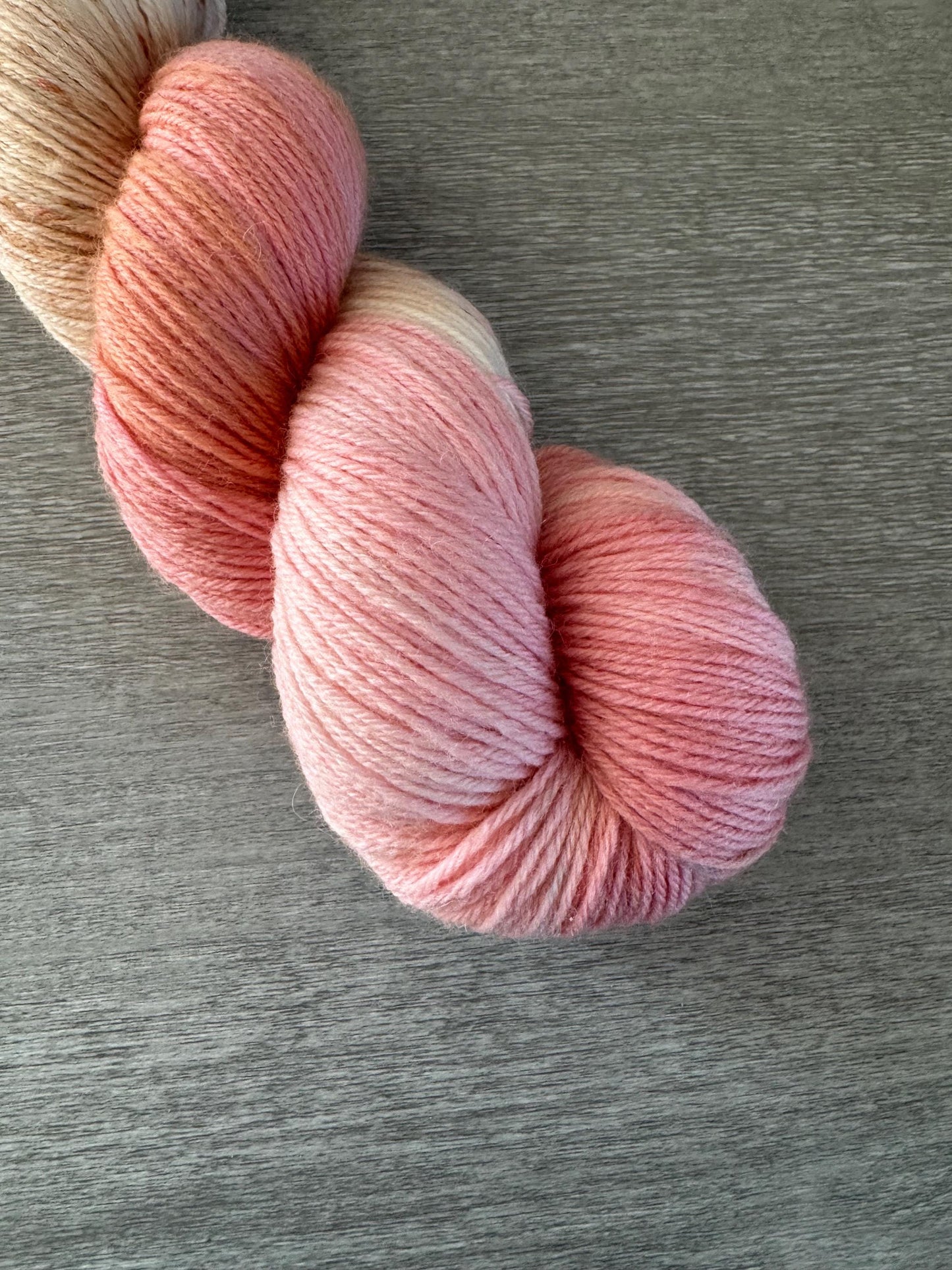 Peach Pit Artisan Hand Dyed Merino Wool Yarn