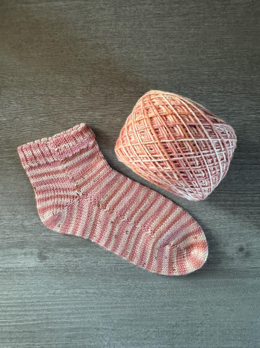 Peach Pit Artisan Hand Dyed Merino Wool Yarn