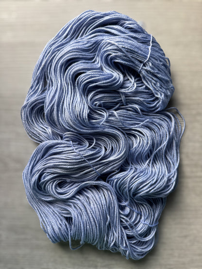 Periwinkle Blue Artisan Hand Dyed Merino Wool Yarn