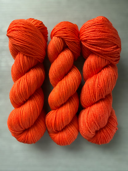Persimmon Artisan Hand Dyed Merino Wool Yarn