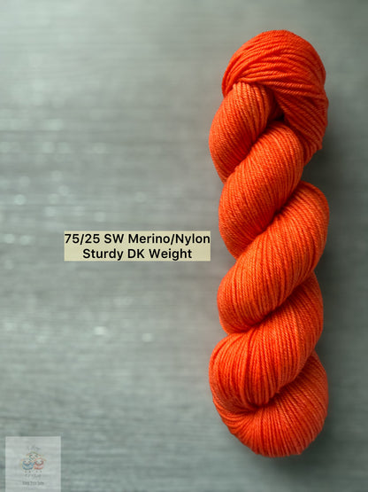 Persimmon Artisan Hand Dyed Merino Wool Yarn