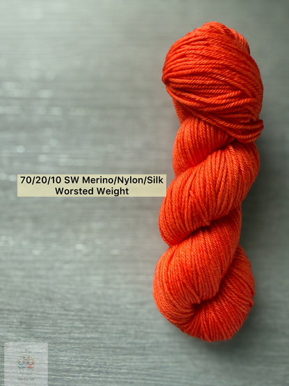 Persimmon Artisan Hand Dyed Merino Wool Yarn