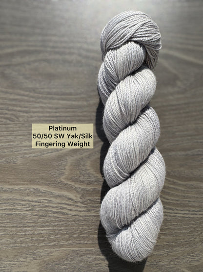 Yak and Silk Artisan Hand Dyed Light Fingering Weight Yarn