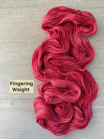 Poinsettia Artisan Hand Dyed Merino Wool Yarn