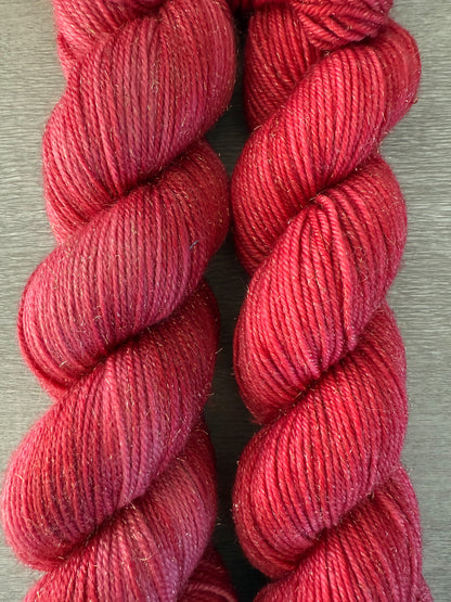 Poinsettia Artisan Hand Dyed Merino Wool Yarn