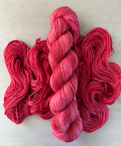 Poinsettia Artisan Hand Dyed Merino Wool Yarn