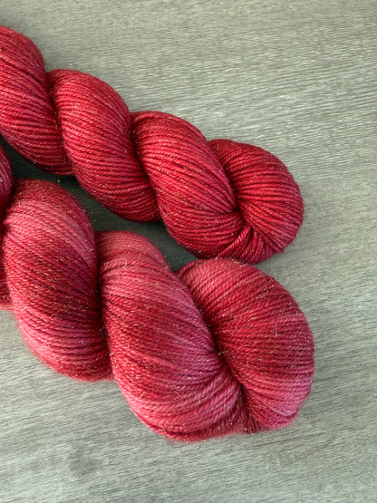 Poinsettia Artisan Hand Dyed Merino Wool Yarn