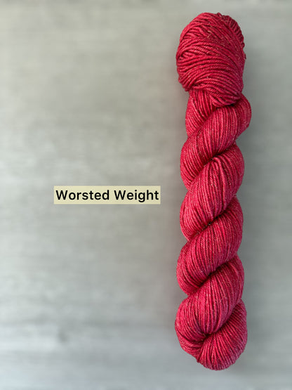 Poinsettia Artisan Hand Dyed Merino Wool Yarn