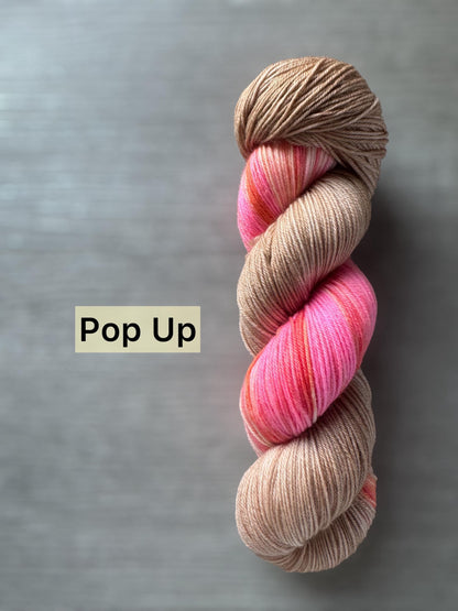 Neon Variegated Artisan Hand Dyed Merino Wool Yarn