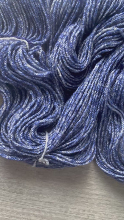 Lapis Lazuli Heathered Artisan Hand Dyed Merino Wool Yarn