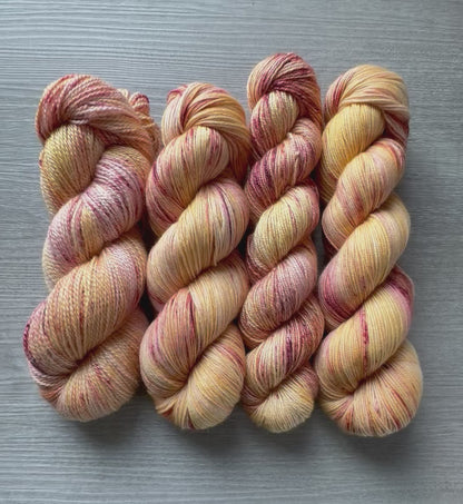 Just Peachy Artisan Hand Dyed Merino Wool Yarn