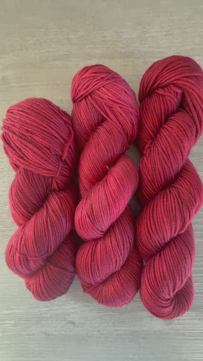 Brick Red Artisan Hand Dyed Merino Wool Yarn