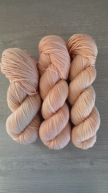 Apricot Clay Artisan Hand Dyed Merino Wool Yarn