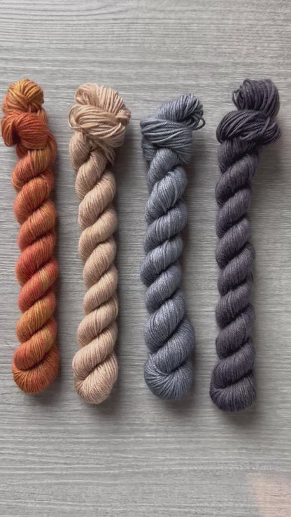 Mordor Mini Skein Hand Dyed Yarn Set LOTR Inspired