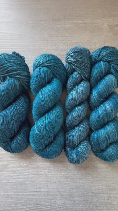 Bohemian Bluegrass Artisan Hand Dyed Merino Wool Yarn
