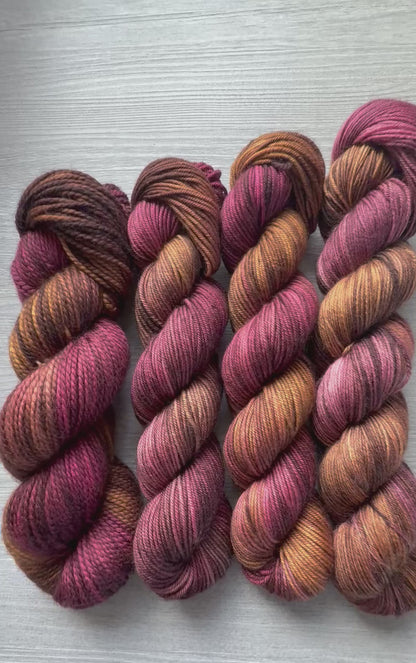 Burning The Midnight Oil Artisan Hand Dyed Merino Wool Yarn