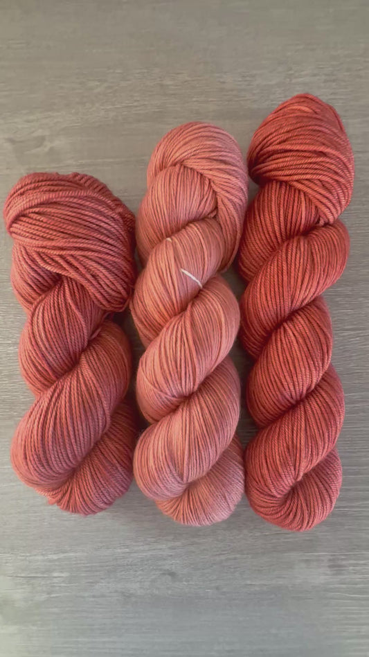 Terracotta Artisan Hand Dyed Merino Wool Yarn