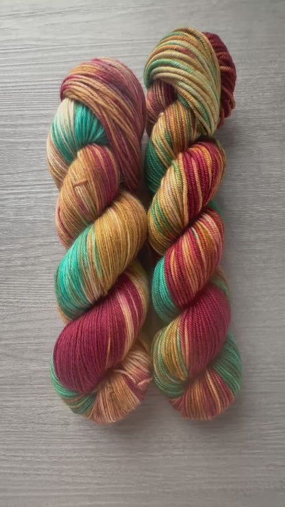 Moroccan Tile Artisan Hand Dyed Merino Wool Yarn