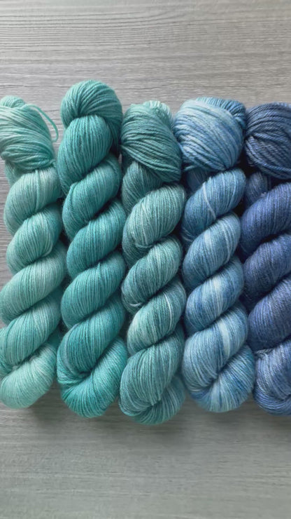 Like The Sea, Wild & Free Hand Dyed Yarn Mini Skein Set