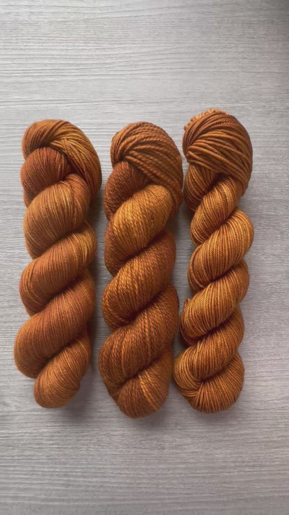 Cognac Artisan Yarn Hand Dyed Merino Wool