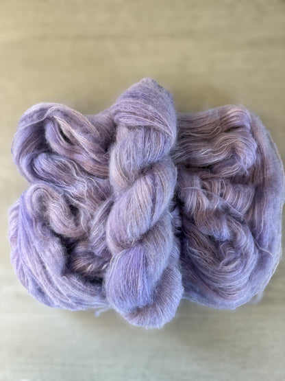 Purple Haze Suri/Silk Artisan Hand Dyed Yarn