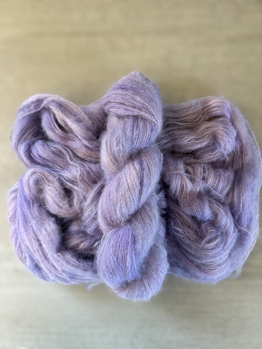 Purple Haze Suri/Silk Artisan Hand Dyed Yarn