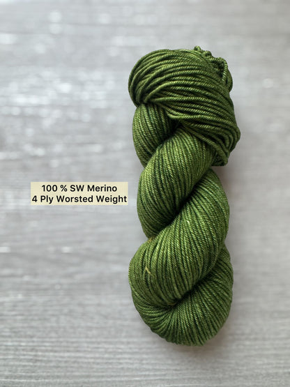 Rainforest Fern Artisan Hand Dyed Merino Wool Yarn
