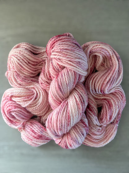Raspberry Ripple Artisan Hand Dyed Bulky Chunky Merino Wool Yarn