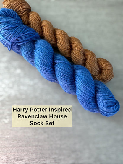 Ravenclaw House Artisan Hand Dyed Sock Yarn
