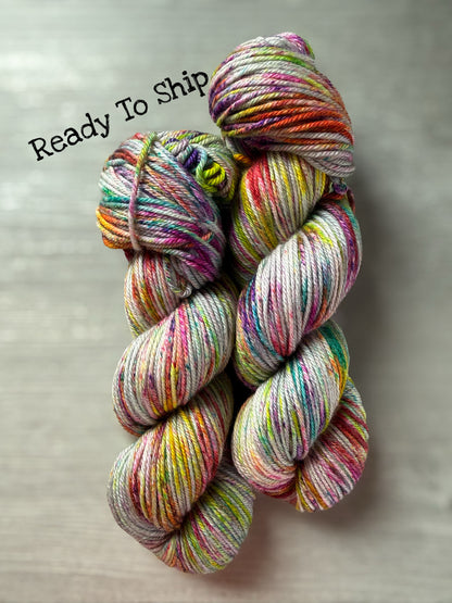 Graffiti Hand Dyed Merino Yarn - Ready To Ship