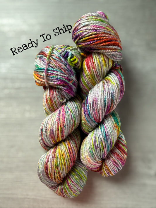 Graffiti Hand Dyed Merino Yarn - Ready To Ship