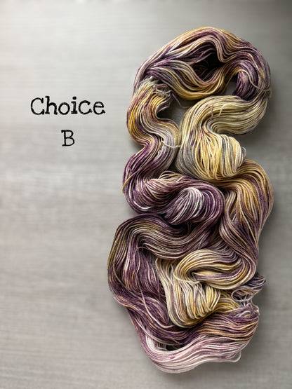 Fancy Pansy Hand Dyed Merino Yarn - Ready To Ship