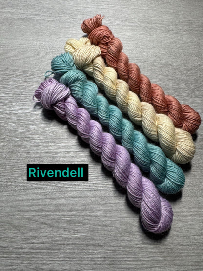 Rivendell Inspired Mini Skein Yarn Set LOTR
